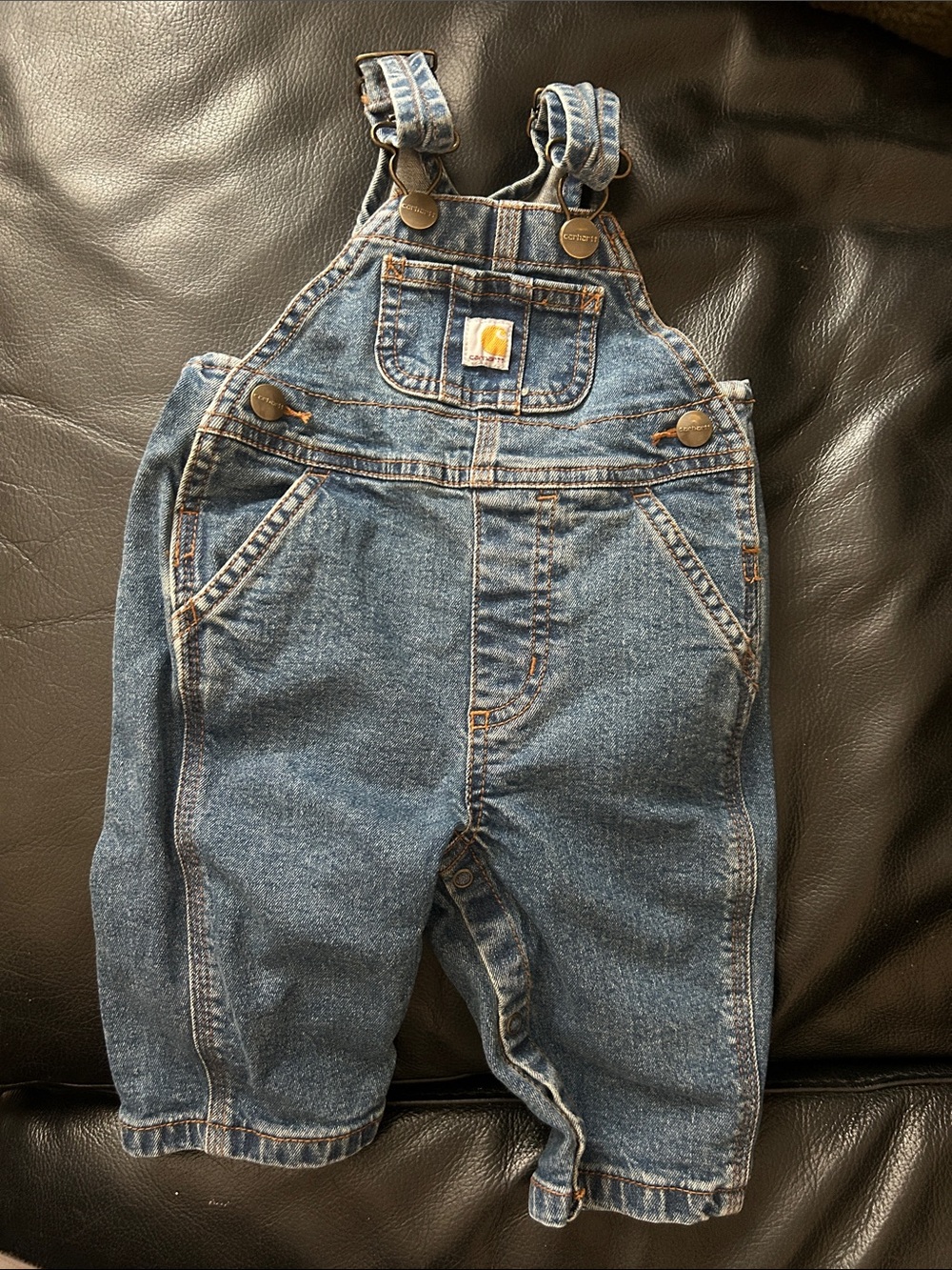 Carhartt Blue Denim Baby Overalls